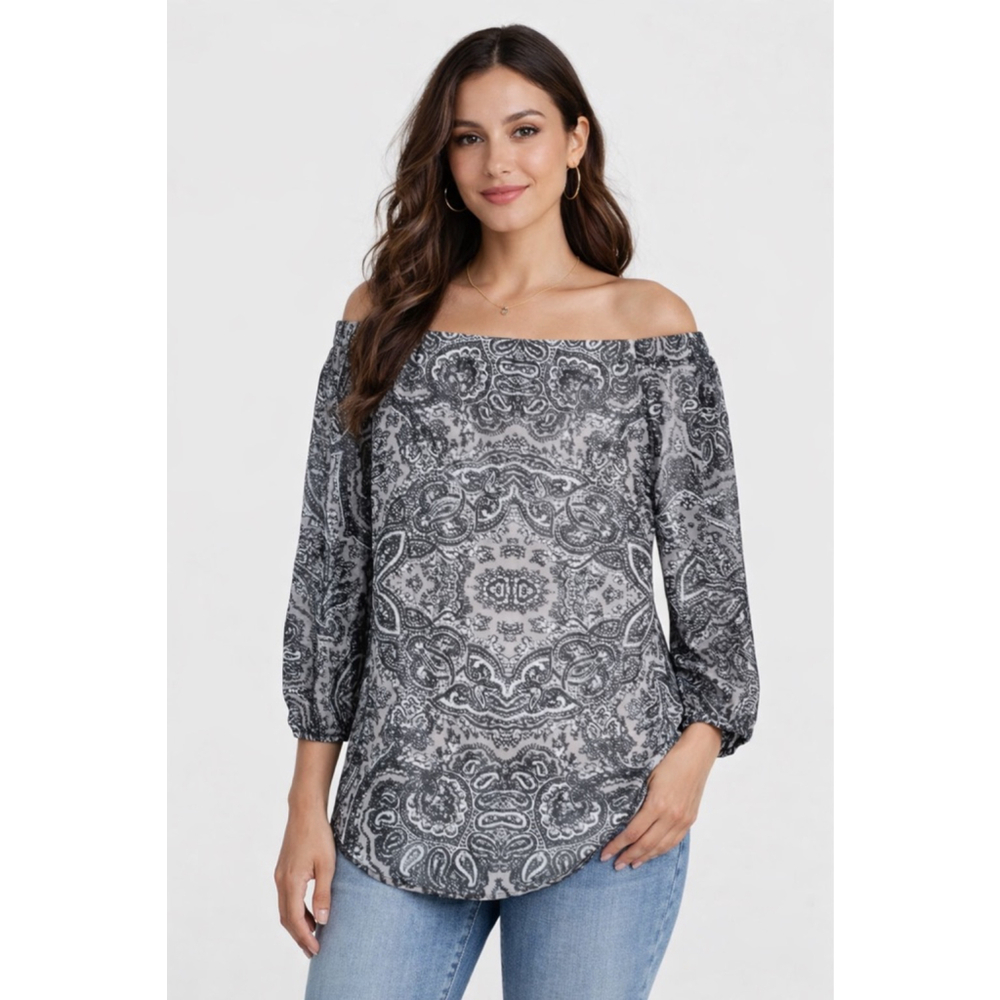 INC International Concepts Spring Romance Paisley Blouse Size S NWT